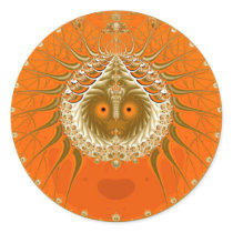 Sister Moon - Orange stickers by 011art Sister Moon - Orange stickers
