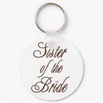 Sister of Bride Classy Browns keychains