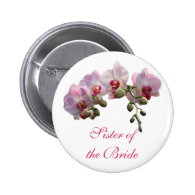 sister of the bride/groom pinback button