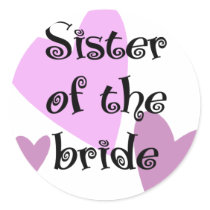Sister of the Bride Sticker