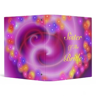 Sister Of The Bride Swirly Heart Binder binder