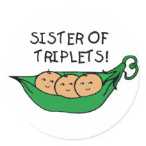 Sister of Triplets Pod stickers