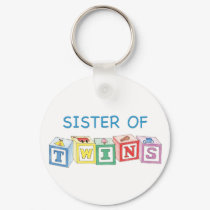 Sister of Twins Blocks keychains by Scrappintwins Sister of Twins Blocks keychains