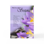 Sister purple crocus Birthday Card
