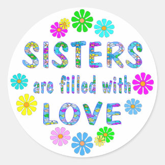 Sister Round Stickers