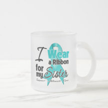 Sister - Teal Awareness Ribbon Mugs