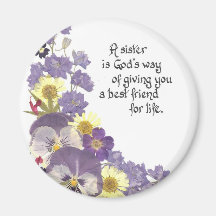 Sister tribute refrigerator magnet
