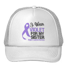 Sister Violet Ribbon Hodgkins Lymphoma Hats