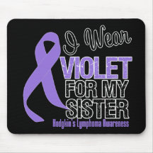 Sister Violet Ribbon Hodgkins Lymphoma Mousepads
