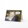 Sister White Cat Birthday Humor Card