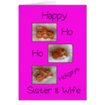sister & wife happy ho ho holigays gay x-mas card