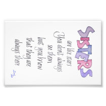 Sisters are like Stars Photographic Print