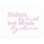 Sisters by birth, best friends by choice - postcar postcard