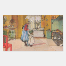 Sisters - Koket av Carl Larsson Stickers
