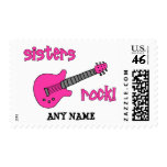 Sisters Rock!  (with Guitar) Stamps