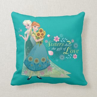 Sisters Share the Gift of Love 2 Throw Pillows