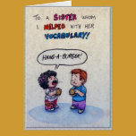Sister's vocab cards