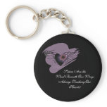 Sisters Winged Heart Keychain