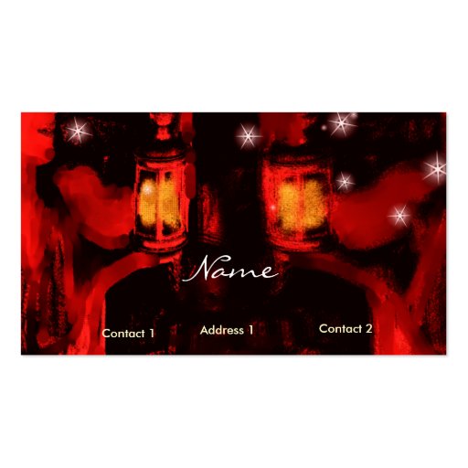 sisters with lamp business card template