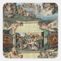 Sistine Chapel Ceiling Square Sticker