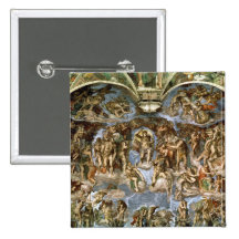 Sistine Chapel: The Last Judgement, 1538-41 Pinback Buttons