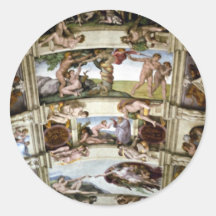 Sistine Chapel, Vatican, Rome, Italy Round Stickers