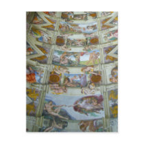sistine detail post card