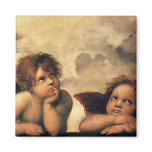 Sistine Madonna Angels by Raphael Sanzio Magnet