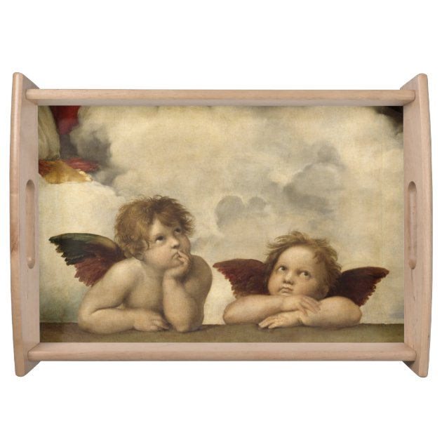 Sistine Madonna Angels by Raphael Service Trays