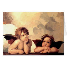 Sistine Madonna Cherubs Raffaelo Sanzio Greeting Card