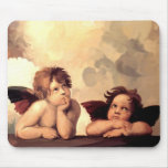 Sistine Madonna Cherubs Raffaelo Sanzio Mouse Pads