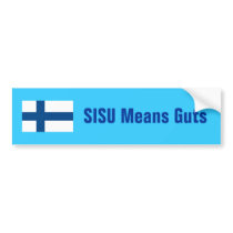 SISU Means Guts Bumper Sticker bumper stickers