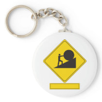 Sisyphus Road Sign Keychain