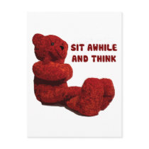 SIT AWHILE AND THINK postcards
