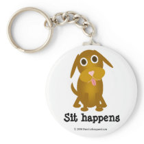 Sit happens keychain