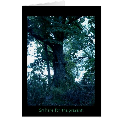 Sit Here Tree Card