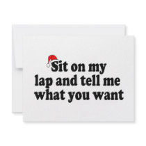 Sit On My Lap And Tell Me What You Want invitations