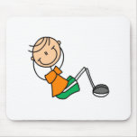 Sit Up Boy Stick Figure Mousepad