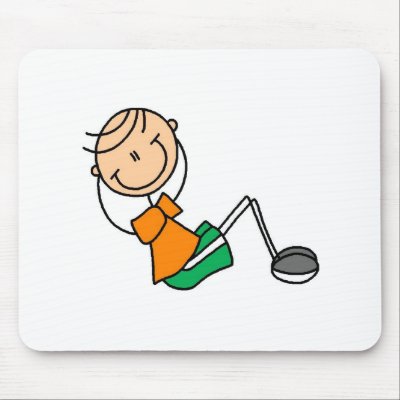 Figure on Sit Up Boy Stick Figure Mousepad By Stick Figures