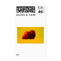Sitting Bison postage