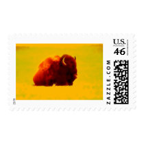 Sitting Bison postage by made_in_atlantis Sitting Bison postage