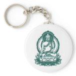 SITTING BUDDHA MEDITATING PEACE keychains