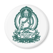 SITTING BUDDHA MEDITATING PEACE magnets by saythany SITTING BUDDHA MEDITATING PEACE magnets
