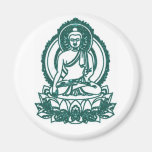 SITTING BUDDHA MEDITATING PEACE MAGNET