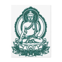 SITTING BUDDHA MEDITATING PEACE postcards by saythany SITTING BUDDHA MEDITATING PEACE postcards