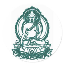 SITTING BUDDHA MEDITATING PEACE stickers