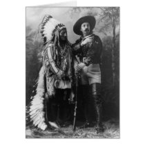 Sitting Bull and Buffalo Bill Portrait from 1885 Card