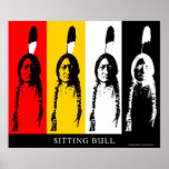 Sitting Bull in multicolor Posters
