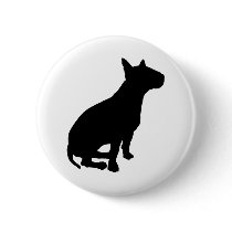 Sitting Bull Terrier buttons by dogsandhorses Sitting Bull Terrier buttons