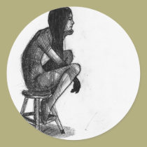 Sitting Figure stickers